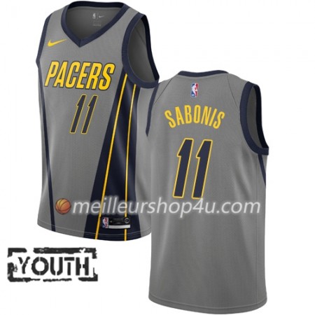 Maillot Basket Enfant Indiana Pacers Domantas Sabonis 11 2018-19 Nike City Edition Gris Swingman